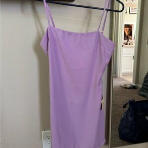 Superdown Lilac Mini Dress with Spaghetti Straps